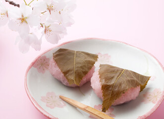 餅　春イメージ　和菓子
