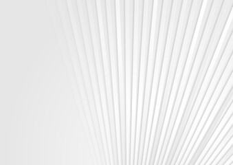 White minimal stripes abstract technology geometric background. Vector design