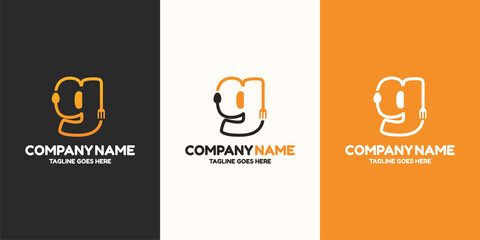 Initial letter G food Logo Design Template. Illustration vector graphic. Design concept fork and spoon With letter symbol. Perfect for  cafe, restaurant, cooking business
