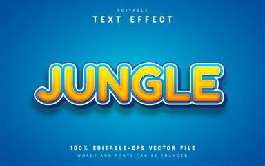 Jungle text effect editable