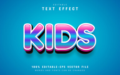 Kids text effect editable