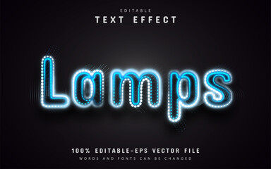 Lamps text effect editable