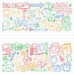 Young kids. School children. English courses. English language.