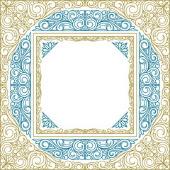 Decorative ornate vintage design blank card