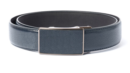leather belt isolated on white . clothing accessory