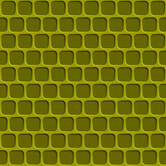 Abstract seamless pattern with squares holes in yellow colors