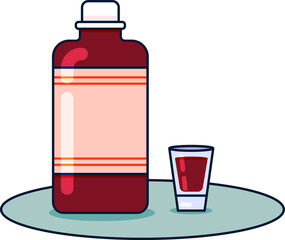 One set Mixed alcoholic and non-alcoholic drink