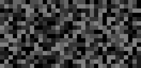Abstract. Square geometric shapes pattern. black mosaic background. vector.