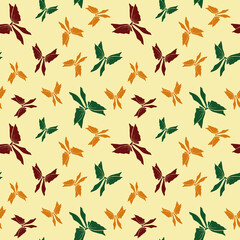 Cute vector bowknots seamless pattern. Pretty flat bows abstract endless texture for fabric, print, cosmetics, package, stationery, wrapping paper, background. Cheerful festive doodle design.