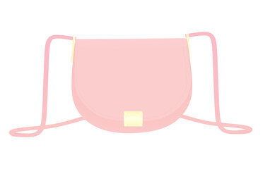 Pink  hand bag. vector illustration
