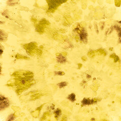 Tie Dye Spiral Background. Yellow Batik Fabric. Rock Watercolor Backdrop. Tye Dye Circle Kaleidoscope. Hippie Texture. Abstract Art Round. Water Artistic Patterns. Tie Dye Spiral Background.