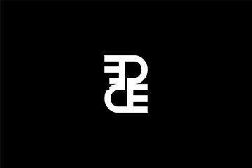 f p d e letter logo