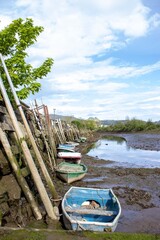 Old boat in the marshes