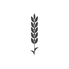 Minimalistic wheat icon. Simple barley, weat, rice logo vector illustration. Wheat vector isolated on white background. Farm and Bakery Symbol