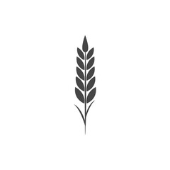 Minimalistic wheat icon. Simple barley, weat, rice logo vector illustration. Wheat vector isolated on white background. Farm and Bakery Symbol