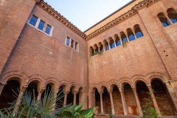 The Cloister of The Basilica of San Lorenzo fuori le Mura , is part of the Seven Churches of Rome ,...