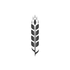 Minimalistic wheat icon. Simple barley, weat, rice logo vector illustration. Wheat vector isolated on white background. Farm and Bakery Symbol