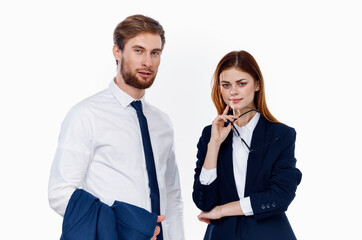 business colleagues entrepreneur finance office professionals light background