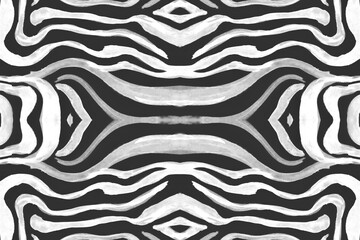 Seamless Zebra Stripes. Abstract African Design. Watercolour Tiger Print. White Wildlife Wallpaper. Black Zebra Repeat. Abstract Safari Design. Watercolor Tiger Print. Seamless Zebra Lines.