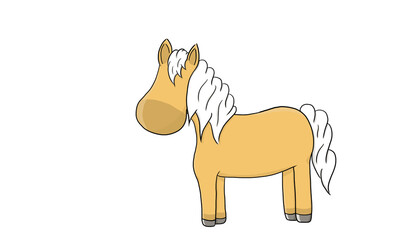 clip-art pony creme roh