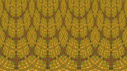 Yellow and brown background with wave stripes