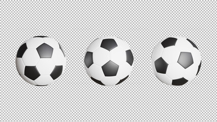 3d render of football isolate on transparency,with clipping path