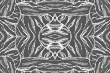 Seamless Zebra Pattern. Abstract Safari Texture. Watercolour Wild Fur. Black Camouflage Background. White Zebra Stripes. Abstract African Texture. Watercolor Tiger Print. Seamless Zebra Lines.