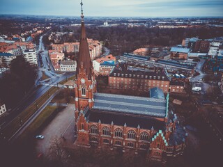 All Saints Church seen in Lund, Sweden