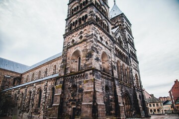 Lund Cathedral in Winter in Skåne, Sweden