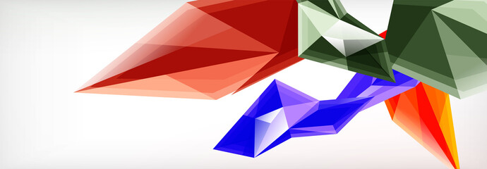 Vector 3d triangles and pyramids abstract background for business or technology presentations, internet posters or web brochure covers