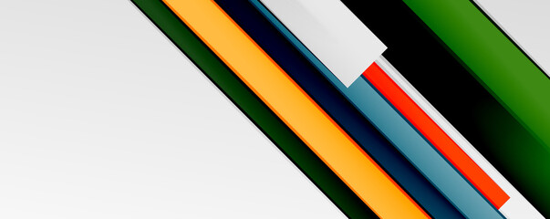 Multicolored lines background. Design template for business or technology presentations, internet posters or web brochure covers