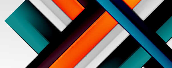 Multicolored lines background. Design template for business or technology presentations, internet posters or web brochure covers