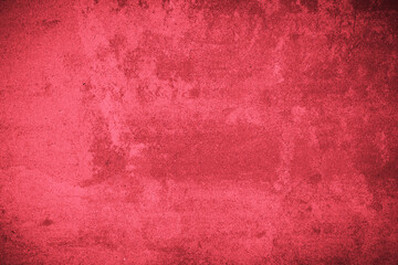 Closeup of red textured grunge background. Red wall edges. 