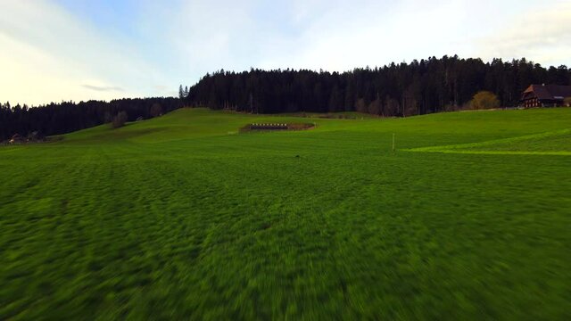 Anflug einer Kugelfanganlage eines Sportsch&uuml;tzenvereins