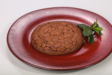 Natural homemade cookie in the plate
