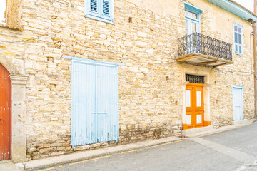 Naklejka premium November 2020. Kato Drys in Larnaca District, Cyprus. The traditional village of Kato Drys in Cyprus