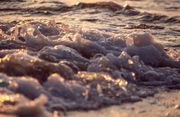 wave splash sea beach macro