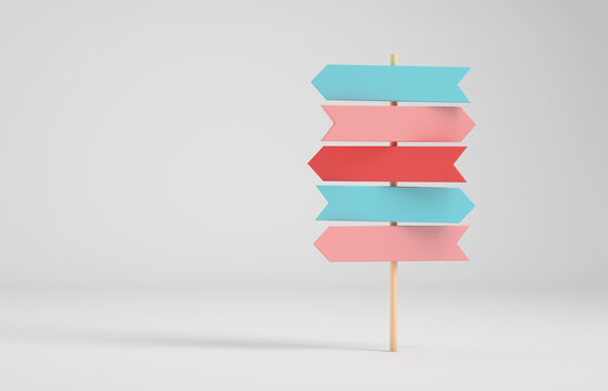 Naklejki Crossroads signpost isolated from the background. 3d rendering