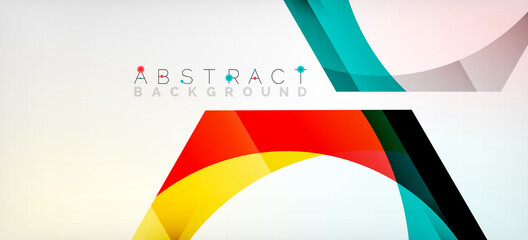 Vector color hexagons geometric abstract background