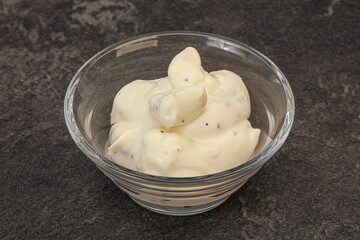 Caesar cream sauce with parmesan and herbs