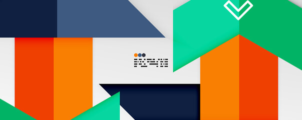 Shiny color triangles and geometric shapes vector abstract background