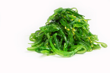 fresh green wakame seaweed salad - 426989872