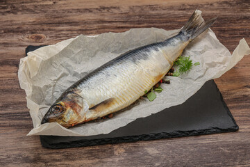 Salted Herring fish with pepper