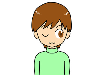 SNSのアイコンやプロフィールに使える得意顔のイラスト