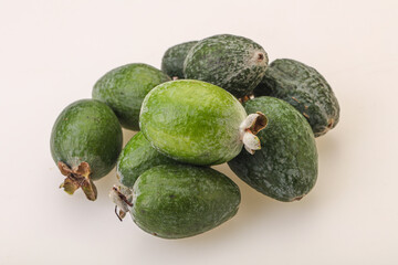 Tropical green sweet fruit Feijoa