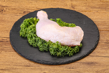 Raw chicken leg for cooking