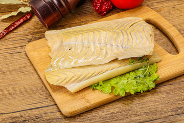 Raw cod fish for cooking