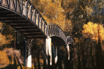 bridge, río, arquitectura, viejo, ferrocarril, otoñal, arco, paisaje, , carretera, capacitar,...