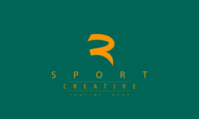 Creative Sports Logo design template, athletics type lettering concept.