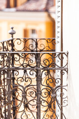 Detail of old balcony railing